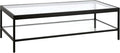 Henn&Hart 54" Wide Rectangular Rectangular Coffee Table in Blackened Bronze, Modern Rectangular Coffee Tables for living room, studio apartment essentials