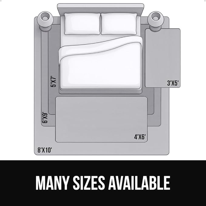 GORILLA GRIP Slip Resistant Soft Washable Stain Resistant Area Rug, 6x9, Plush Thick Carpet for Nursery, Bedroom, Living Room, Non-Shedding Floor Rugs, Kid and Pet Friendly, Baby Home Decor, Gray