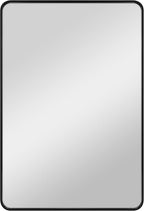 MCS Master & Co. Modern Metal Large Wall Mirror, Minimalist Home Decor Rectangle Mirror with Rounded Corners for Living Room, Bedroom, or Bathroom, 30 by 44 Inch, Black
