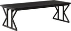 Tribesigns 78.74-Inch Large Executive Desk, Industrial Home Office Computer Desk, Simple Long Writing Study Table Business Furniture (Black)