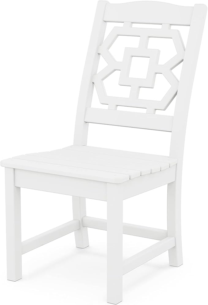 Martha Stewart by POLYWOOD® Chinoiserie Dining Side Chair in White