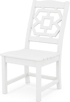 Martha Stewart by POLYWOOD® Chinoiserie Dining Side Chair in White