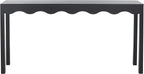 SAFAVIEH Home Collection Lilith Farmhouse French Country Matte Black Wavy Console Table for Entryway, Living Room, Foyer