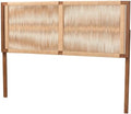 Bayur Wood Headboard 62" - Bohemian Bedroom Decor - Walnut Brown Finish