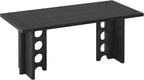 63 Inch Executive Desk, Large Computer Office Desks with Power Outlet, Modern Laptop Desk Writing Table Workstation Business Furniture (Black)
