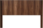 KEIKI Wooden Queen Size Headboard Only, 64.5" Wide Farmhouse Headboards with Wall Mounted Fluted Panel & Wingback for Bedroom, Walnut Brown
