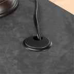 BOWERY HILL Engineered Wood L-Shaped Desk in Glacier Oak/Rosso Slate Accents