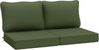 AAAAAcessories Outdoor Deep Seat Cushions, Waterproof, Fade-Resistant Patio Furniture Replacement Cushions, Set of 2, 24" x 24" x 5", Woodland Green