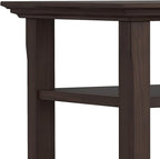 SIMPLIHOME Acadian SOLID WOOD 19 inch Wide Square Transitional End Table in Warm Walnut Brown for the Living Room and Bedroom
