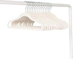 3 Sprouts Velvet Baby Hangers - Non-Slip Hanger for Infant, Toddler, Baby Clothes - Closet Kids Hangers with Slim Design, Nordic Colors, Pack of 50 - Cream