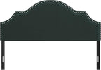 Hillsdale, Cynthia Upholstered Full/Queen Adjustable Headboard, Green