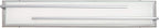 Possini Euro Design Jada Modern Wall Mount Light LED Chrome Silver Hardwired 26 1/4" Wide Light Bar Fixture Rectangular White Glass Shade for Bathroom Vanity Mirror House Home Room Decor