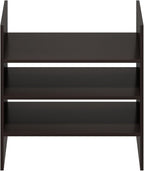 Furinno Cubicle Cube Insert, 3-Shelf Cube Organizer, Fits into Extra Thick Cubes, for Organizers and Storage, Dark Oak (Does not fit IKEA Kallax Shelving)