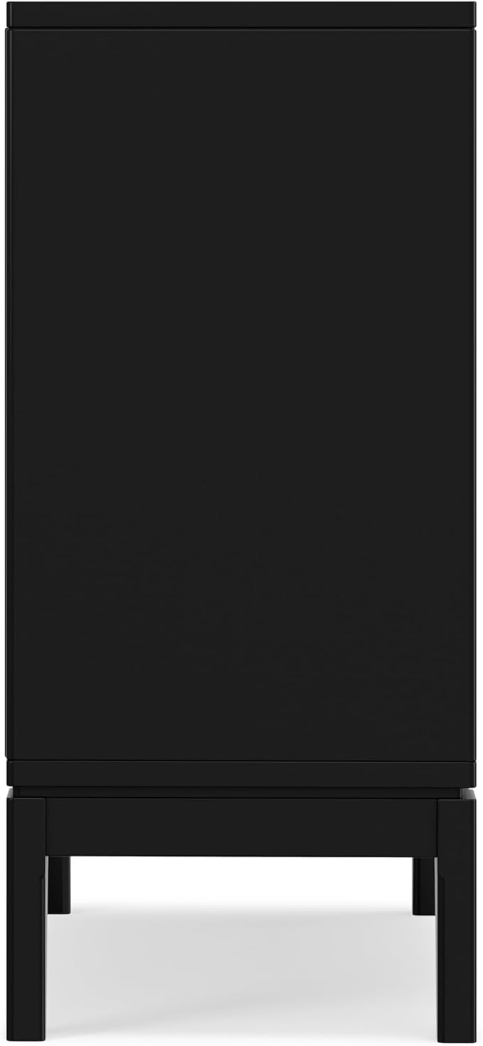 SIMPLIHOME Harper Storage Cabinet - 30 inch Wide Solid Hardwood 2-Shelf Low Console Cabinet in Black, Mid-Century Modern Cupboard for Living Room with Sliding Doors and Adjustable Shelves