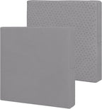 Easy-Going Waterproof Patio Cushion Covers 22x22x4 inch 2 Pack Replacement Non-Slip Outdoor Seat Cushion Slipcover with Zipper. Gray