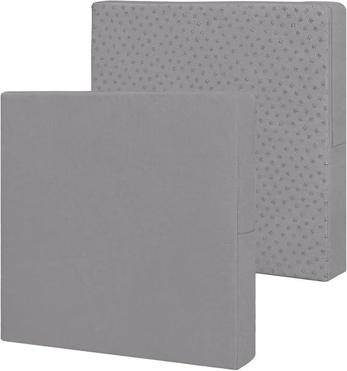 Easy-Going Waterproof Patio Cushion Covers 22x20x4 inch 2 Pack Replacement Non-Slip Outdoor Seat Cushion Slipcover with Zipper. Gray