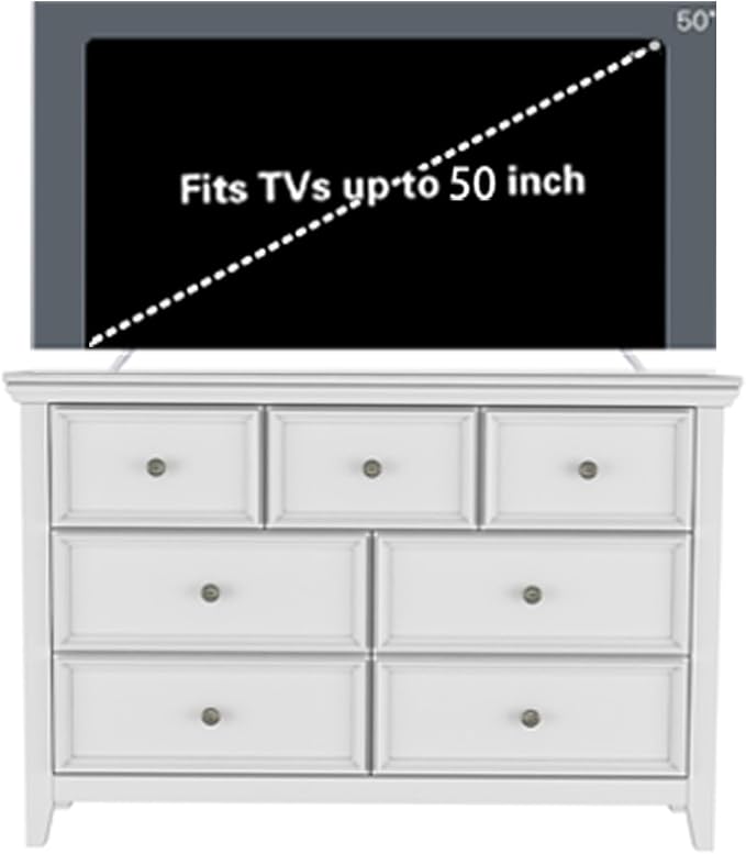 BLANKSPACE White 7 Drawer Dresser, Modern Dresser for Bedroom, Wood Drawer Organizer with Metal Knobs, Large Capacity Wood Cabinet for Bedroom, Hallway