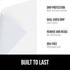 GORILLA GRIP DripGuard Shelf Liner, Non Adhesive Drawer and Kitchen Cabinet Protector, 20x240 Inch, Slip Resistant BPA Free Smooth Surface Plastic Liners for Cabinets, Bathrooms, Closets, White