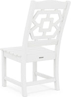 Martha Stewart by POLYWOOD® Chinoiserie Dining Side Chair in White