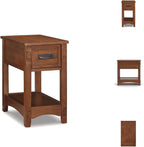 Signature Design by Ashley Breegin New Traditional Wooden Chair Side End Table with 1 Drawer and 1 Fixed Shelf, Brown