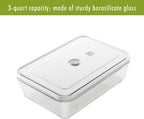 ZWILLING Fresh & Save Glass Vacuum Gratin Dish, Airtight Food Storage Container