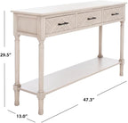 SAFAVIEH Home Collection Peyton Greige 3-Drawer Lower Shelf Console Table CNS5705D