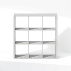 Furinno Cubic Closet Organizers and Storage, 9-Cube Closet Organizer, Open Shelf Closet Storage, Extra Thick Frame for Wardrobe, Bedroom, Living Room, Light Grey