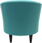 Pemberly Row 17.5" Traditional Fabric Club Chair in Carribean Blue