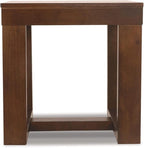 Signature Design by Ashley Watson Classic Oversized Square End Table, Dark Brown