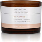 Pecksniff's Re-Charge Invigorating 3-Wick Candle - Cinnamon & Ginger Aroma, Premium Quality Wax, 283g, Long-Lasting Scent for Focus and Energy