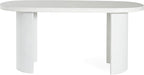 Christopher Knight Home Zigg Durable Concrete Outdoor Dining Set with Stylish Terrazzo Finish, Patio Dining Table with Bench, Oval Outdoor Patio Furniture Set with Pedestal Base, White