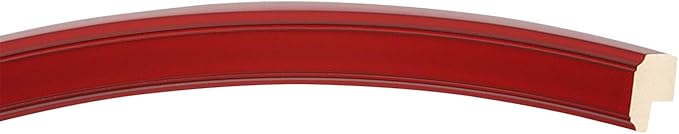 OVALCREST Oval Beveled Wall Mirror for Home Decor - Toronto Style - Holiday Red - 26" x 20"