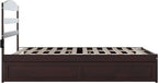 AFI, Warren Full Platform Bed with Twin Trundle, Espresso
