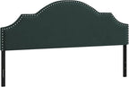 Hillsdale, Cynthia Upholstered King Adjustable Headboard, Green