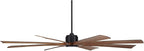 Possini Euro Design 80" Defender Modern Industrial Outdoor Ceiling Fan with Dimmable LED Light Remote Control Matte Black Damp Rated for Patio Exterior House Home Porch Gazebo Garage Barn