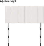Yongchuang Upholstered Headboard Queen White Faux Leather Headboard for Queen/Full Size Bed Adjustable Height Foldable Heaboard