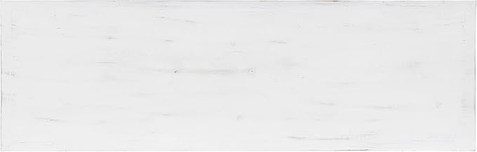 Kate and Laurel Wyldwood Solid Wood Farmhouse Console Table, Distressed White and Rustic Gray