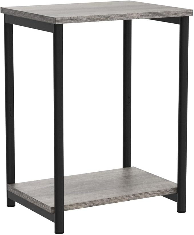 VASAGLE Side Tables Set of 2, Small End Table, Nightstand for Living Room, Bedroom, Office, Bathroom, Greige and Black ULET272B02