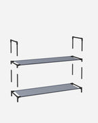 SONGMICS Shoe Rack, 10-Tier Shoe Shelf, Shoe Storage Organizer, 11 x 17.7 x 68 Inches, Metal Frame, Non-Woven Fabric Shelves, for Entryway, Bedroom, Gray ULSH010G01