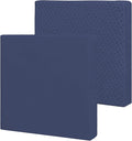 Easy-Going Waterproof Patio Cushion Covers ONLY Cover 24x22x4 inch 2 Pack Replacement Non-Slip Outdoor Seat Cushion Slipcover with Zipper. Navy