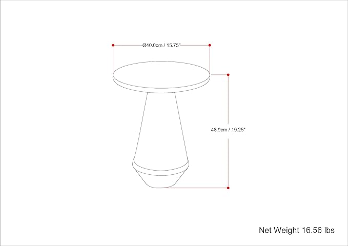 SIMPLIHOME Gloria Metal Side Table - 16 inch Wide Solid Metal Round Cast Aluminum Accent Table in Graphite, Contemporary End Table for Living Room with Powder-Coated Finish, Assembled