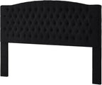 24KF Boucle Upholstered Tufted Button King Headboard and Comfortable Fashional Padded King/California King Size headboard,6025-K-Boucle-Black