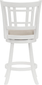 Hillsdale Fairfox 24.5" Wood Swivel Counter Height Stool, White