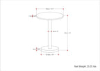 SIMPLIHOME Evans Side Table - 16 inch Wide Modern Metal Frame with White Marble Top in C-Shape Design, Contemporary Slide-Under Accent Stand or End Table for Living Room, Bedroom, or Office
