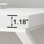 HSH 70 Inch Long White Computer Desk, Modern Large Executive Work Writing Study Gaming Desk for Home Office, Industrial Metal Wooden Two Person Desk Dual Monitor Workstation in Bedroom Living Room