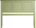 Scurrty Modern Headboard with Vintage Wood Frame,Antique Style Wood Headboard Queen Size, Bedroom Furniture (Green)