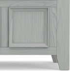 SIMPLIHOME Amherst Entryway Storage Bench - 48 inch Wide Solid Wood Hallway Seat in Fog Grey, Transitional Bench for Entryway or Living Room with Lift-Up Lid and Spacious Storage
