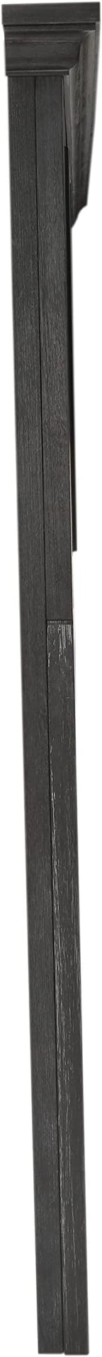 Office Star Products OSP Home Furnishings Farmhouse Basics King Headboard Only, Rustic Black Finish
