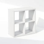 Furinno Cubic Closet Organizers and Storage, 4-Cube Closet Organizer, Open Shelf Closet Storage, Extra Thick Frame for Wardrobe, Bedroom, Living Room, White