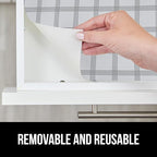 GORILLA GRIP DripGuard Shelf Liner, Non Adhesive Drawer and Kitchen Cabinet Protector, 20x240 Inch, Slip Resistant BPA Free Smooth Surface Plastic Liners for Cabinets, Bathrooms, Closets, Gray White